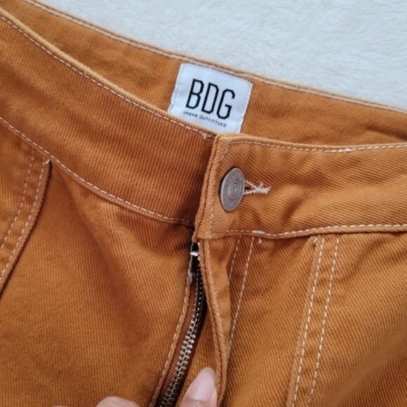 BDG Light Brown Patch Pocket A Line Mini Skirt Size Medium - Picture 6 of 10